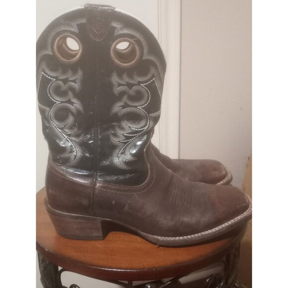 Ariat Crossfire Buckaroo Boots Mens 11 D Brown Leather Western 10006734 - Picture 1 of 15